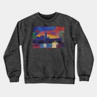 Melbourne - Princess Bridge on the Yarra River Crewneck Sweatshirt